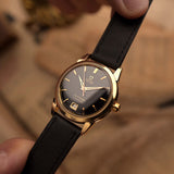 Omega 2627 Seamaster 14k Calendar Black 1950