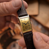 Omega Art Deco 14k Rectangular 1935