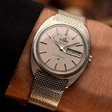Omega Constellation 168019 C-Shape 18k Linen Day Date 1968