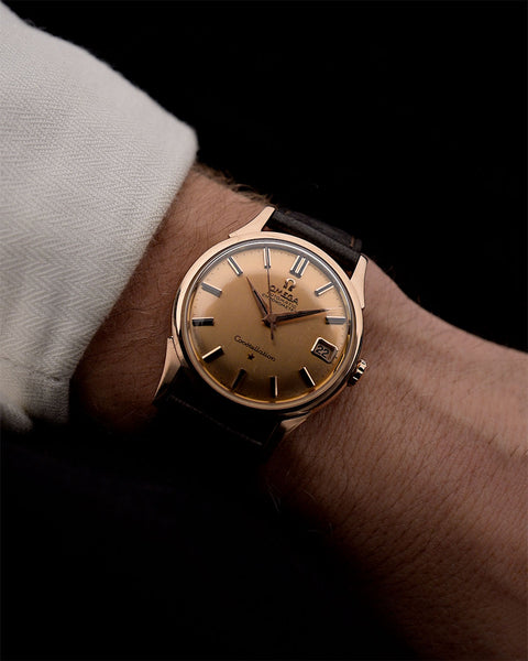 Omega Constellation 18k Rose Date Onyx 1960 – GOLDAMMER
