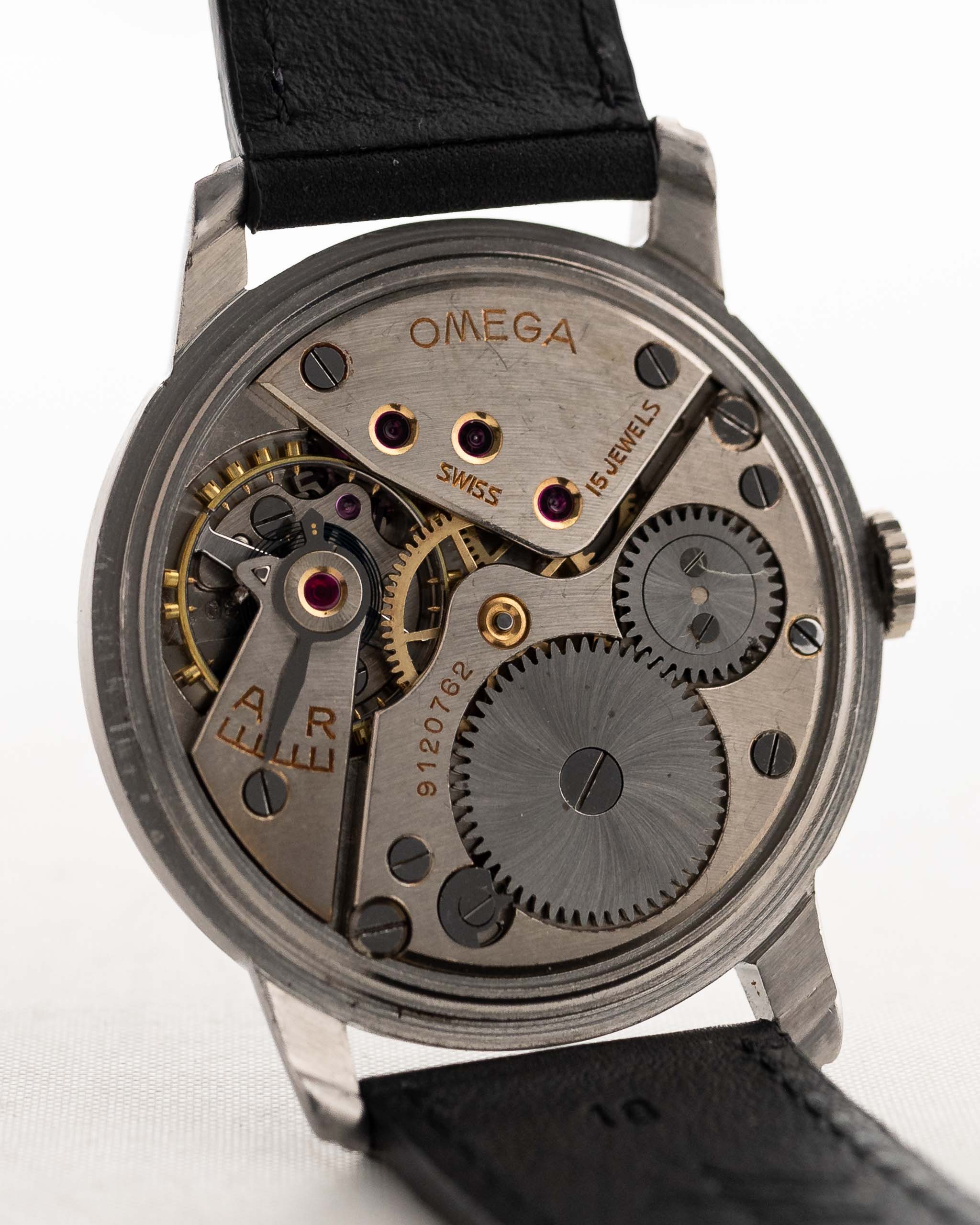 Omega Watch - Vintage Omega Sub Second Black Syringe 1939 - stainless steel case movement
