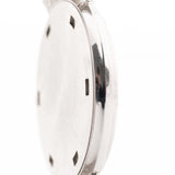 Closeup Photo of a Patek Philippe 3520 Calatrava 18k from the 1970s. 32mm 18k White Gold Case with Manual Wind Movement, Original Silver Sunburst Dial and White Gold Bracelet.