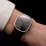 Preowned Patek Philippe Ellipse 3738 Grey 18k white gold 1980s with grey dial