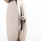 Vintage Patek Philippe Ellipse 3738 Grey 18k white gold 1980s case with crown