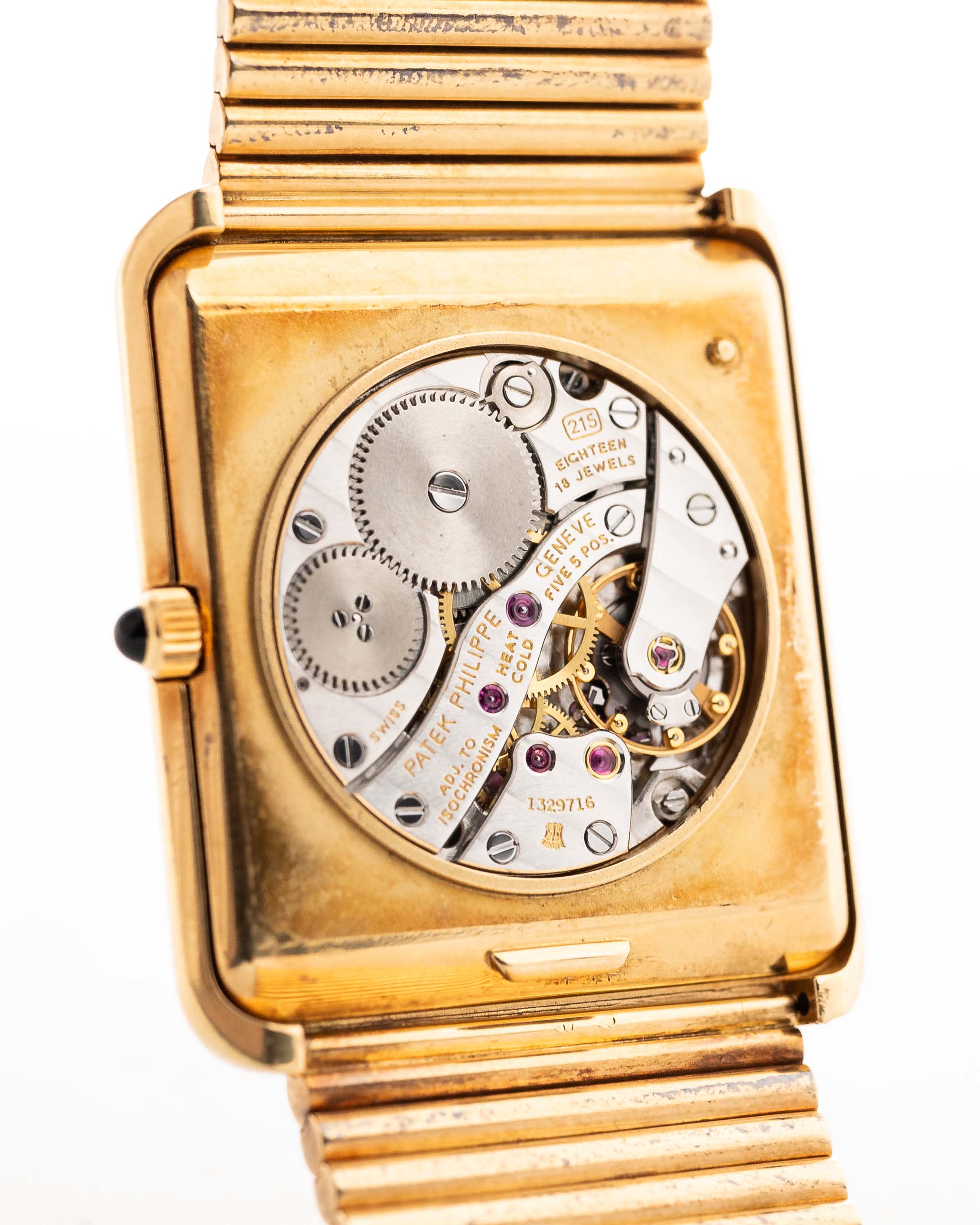 Vintage Patek Philippe Onyx 3649 Jumbo 1970s 18k yellow gold movement