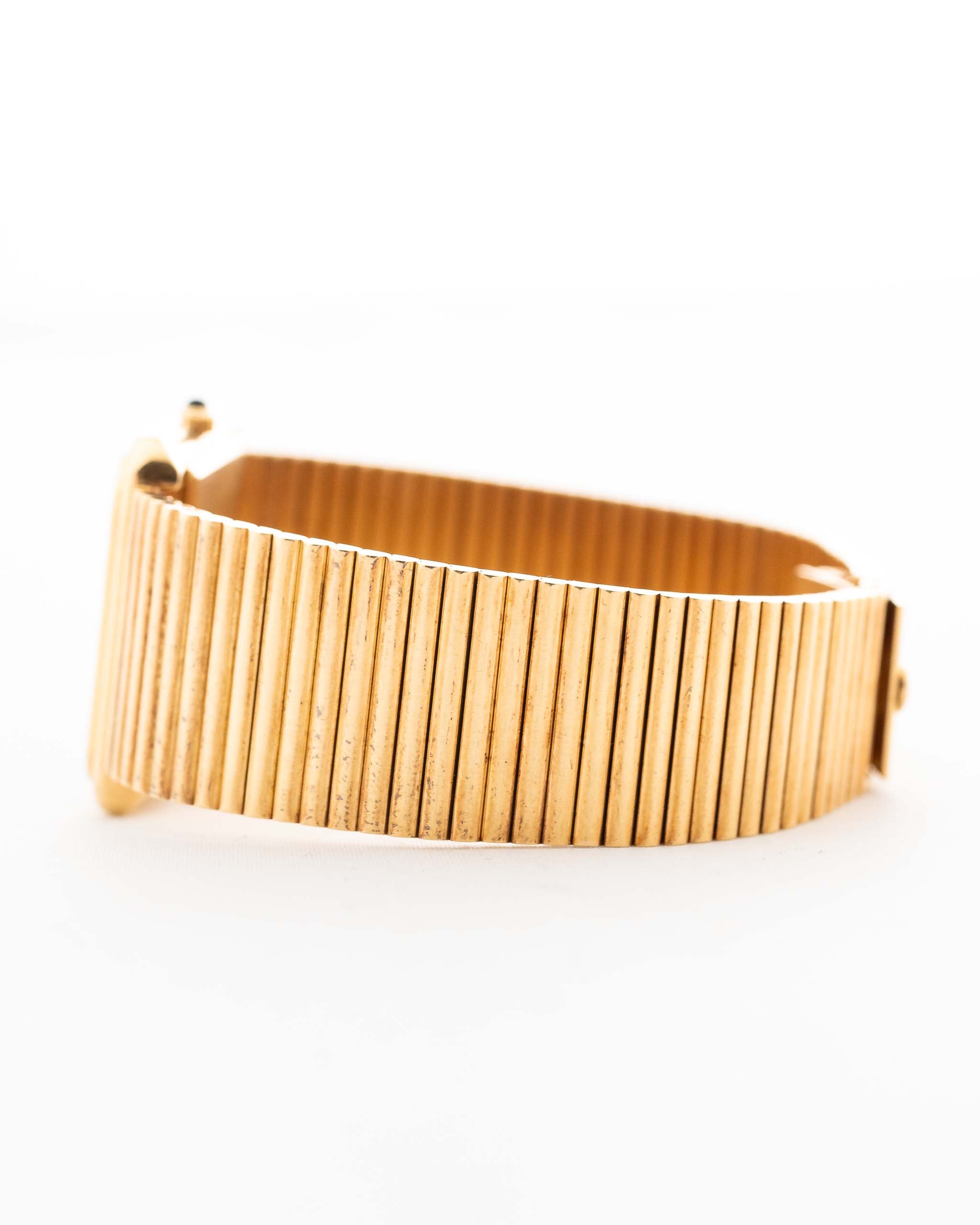 Vintage Patek Philippe Onyx 3649 Jumbo 1970s 18k yellow gold bracelet