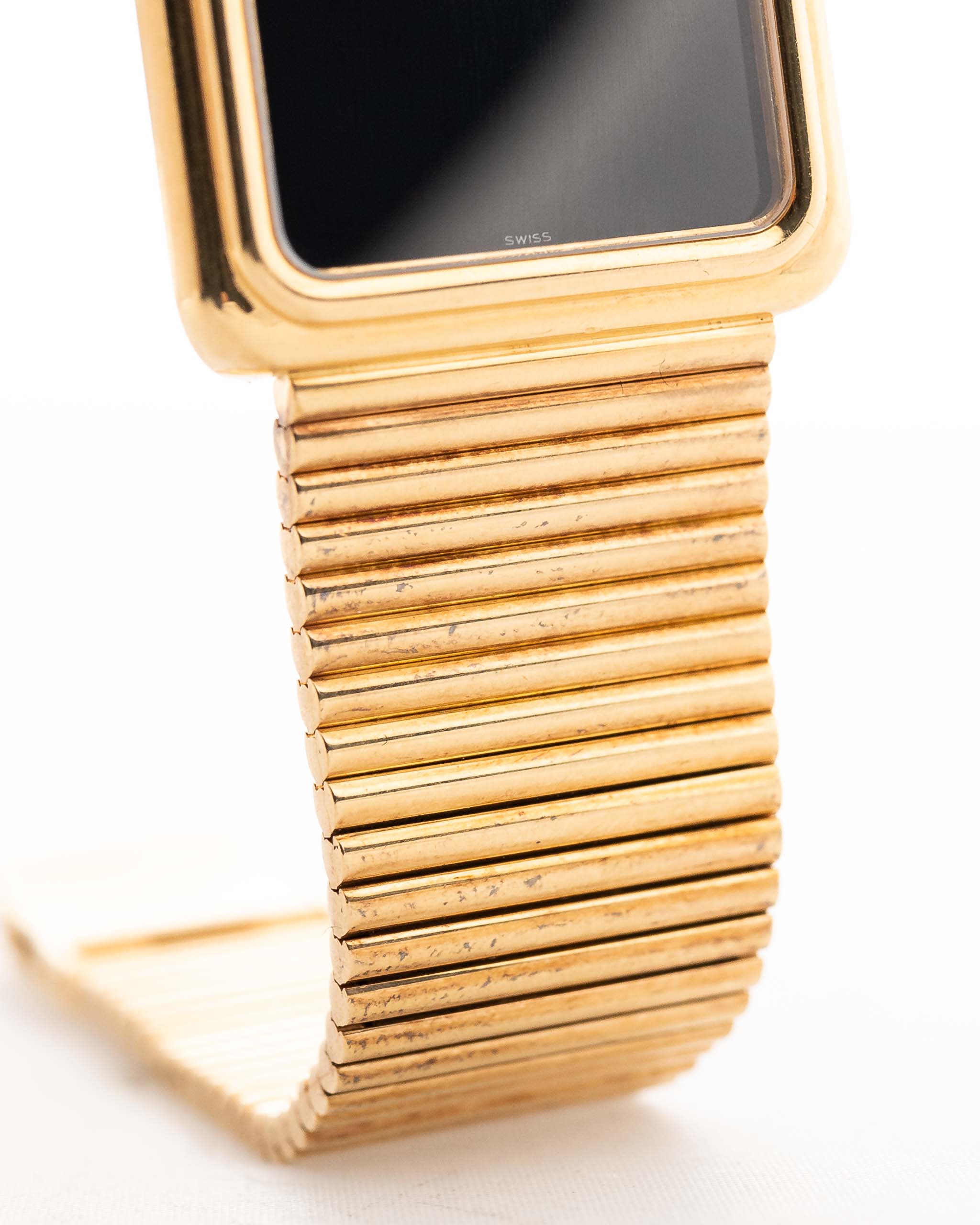 Vintage Patek Philippe Onyx 3649 Jumbo 1970s 18k yellow gold bracelet