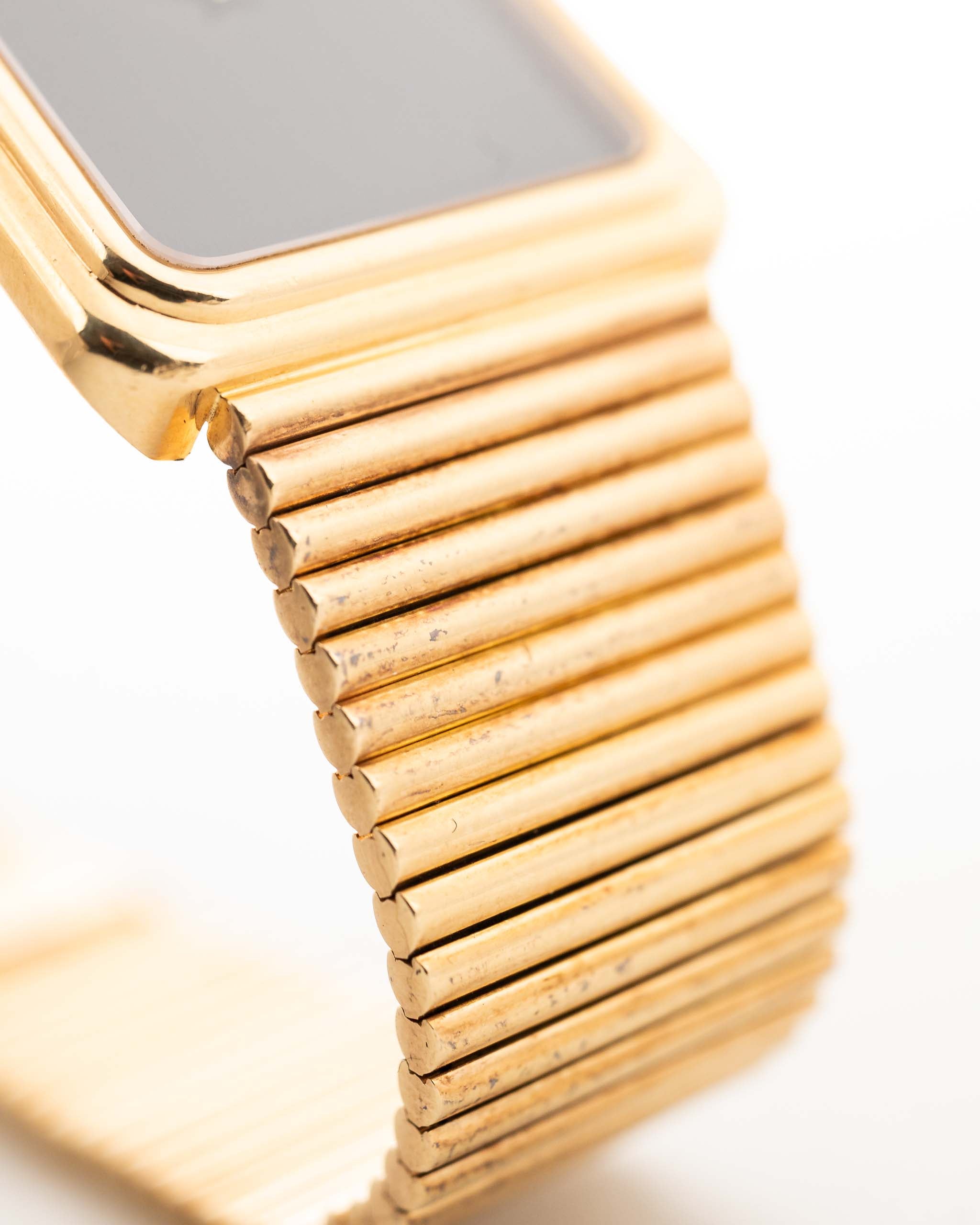 Vintage Patek Philippe Onyx 3649 Jumbo 1970s 18k yellow gold bracelet