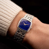 Piaget 9231, lapislazzuli, quadrato, 18 carati, anni '70