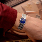 Piaget 9231, lapislazzuli, quadrato, 18 carati, anni '70