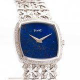 Piaget 9231, lapislazzuli, quadrato, 18 carati, anni '70