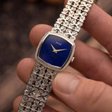 Piaget 9231, lapislazzuli, quadrato, 18 carati, anni '70