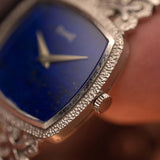 Piaget 9231, lapislazzuli, quadrato, 18 carati, anni '70
