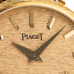 Vintage Piaget Ellipse Watch 9801 Bark 18k from the 1970s with 18k Yellow Gold Case and Flawless Bark-Finished Dial.