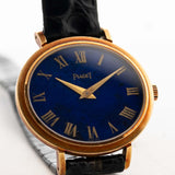 Piaget Ellipse 9801 Lapizlazuli Roman 1970s - Watch Piaget closeup