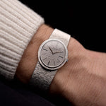 Piaget Watch - Piaget Ellipse 9821 Bark White Gold 1970s - white gold case and white gold bracelet