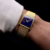 Piaget 18k Rectangular Lapislazuli 1970s