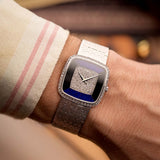 Piaget Square 9775 Lapis Onyx Diamond 1970s