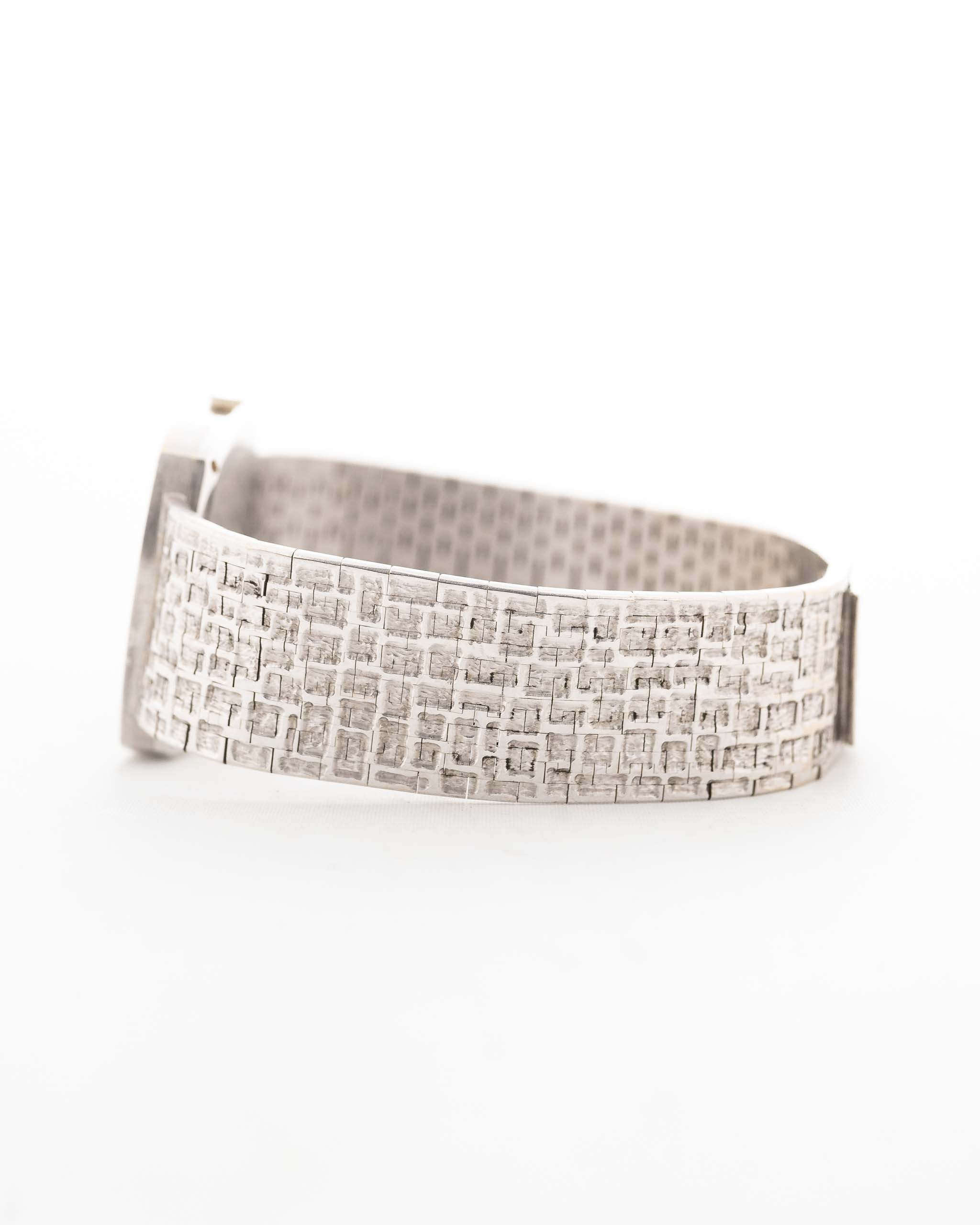 Vintage Piaget TV 12735 Lapis Lazuli Diamond 1970s original Piaget integrated 18k white gold bracelet 
