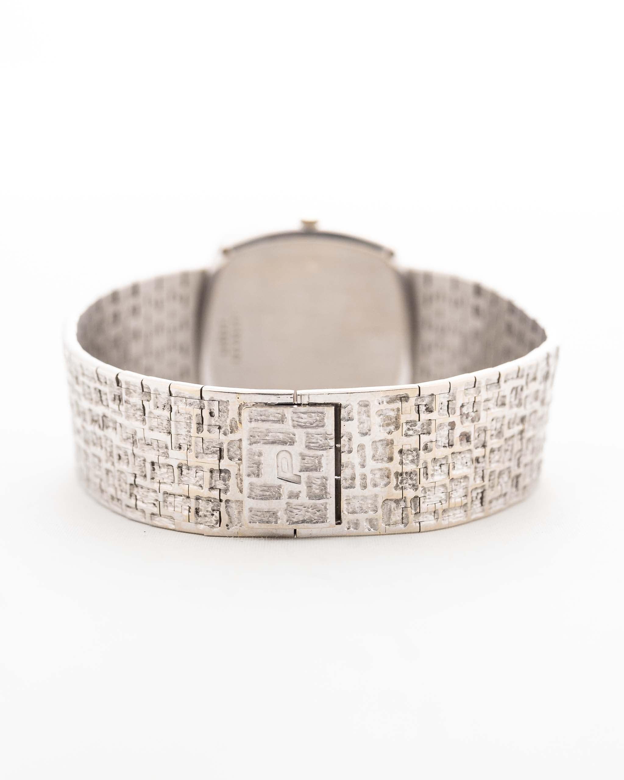 Vintage Piaget TV 12735 Lapis Lazuli Diamond 1970s original Piaget integrated 18k white gold bracelet clasp