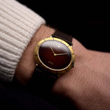 Rolex Cellini 4083 Brown Ombre 1970s brown ombre dial yellow gold case