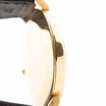 Closeup of a Vintage Rolex Cellini 4083 Ombre from 1973 Case. 33mm with 18k Yellow Gold Case, Manual Wind Movement, Original Brown Ombre Dial and Leather Strap.