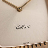Closeup Photo of a Rolex Cellini 4087 Rectangular from 1995. 27.5mm in 18k Yellow Gold with Manual Wind Movement, Silver Sunburst Dial and Original Leather Strap.