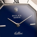 Rolex Cellini 4350 Octagon Blue 1983