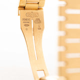 Vintage Rolex Cellini 4350 Octagon Wood 1981 18k Rolex President Bracelet clasp with stamps