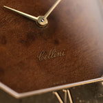 Vintage Rolex Cellini 4350 Octagon Wood 1981 18k yellow gold Cellini signature