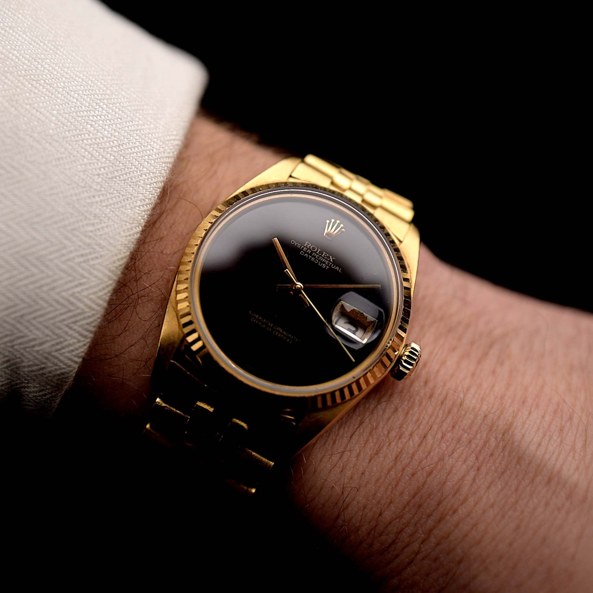Preowned Rolex Datejust 1601 Onyx 1969