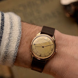 Universal Geneve 10406 Art Deco 18k Rose 1946