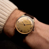 Universal Geneve 10406 Art Deco 18k Rose 1946