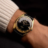 Universal Geneve 104503 Polerouter 18k Black 1950s