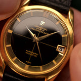 Universal Geneve Polerouter 104503 Date 18k Black 1960s