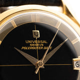 Universal Geneve Polerouter 104503 Date 18k Black 1960s