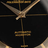 Universal Geneve Polerouter 104503 Date 18k Black 1960s