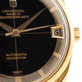 Universal Geneve Polerouter 104503 Date 18k Black 1960s