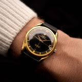 Universal Geneve Polerouter 104503 Date 18k Black 1960s
