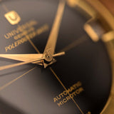 Universal Geneve Polerouter 104503 Date 18k Black 1960s