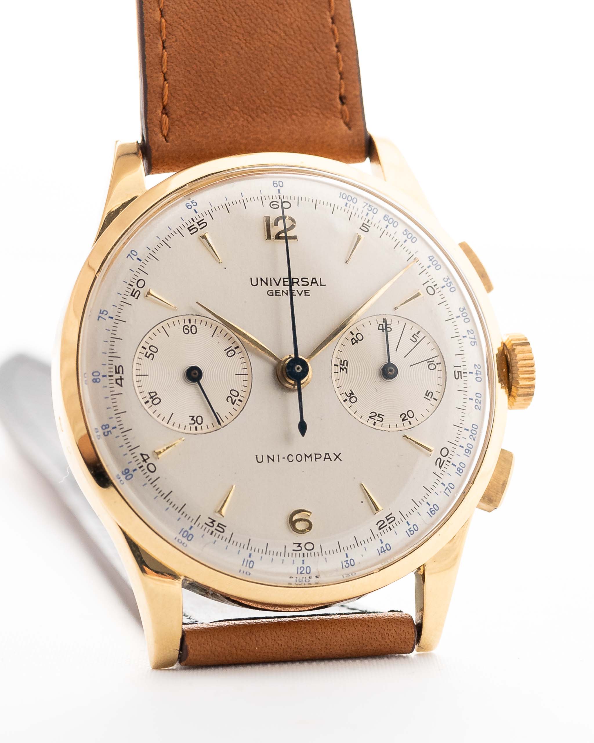 Universal Geneve Uni Compax 124103 Jumbo 18k 1950s – GOLDAMMER