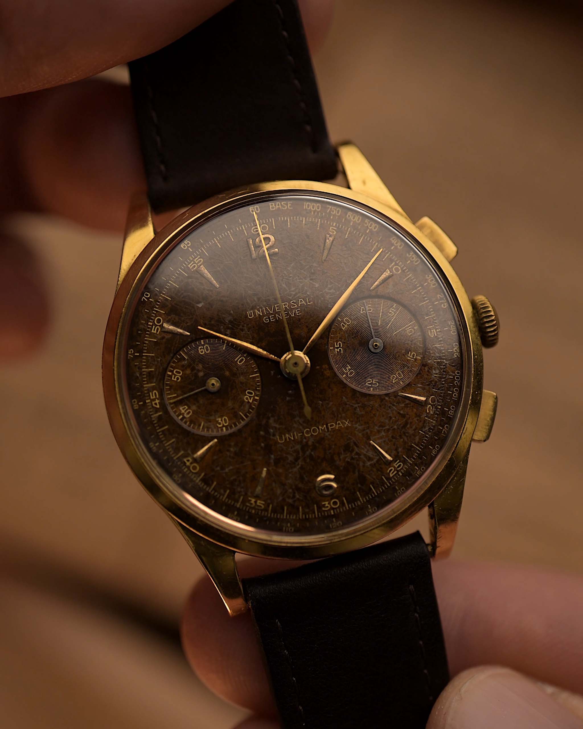 Universal Geneve Uni Compax 18k Tropic 1950s – GOLDAMMER