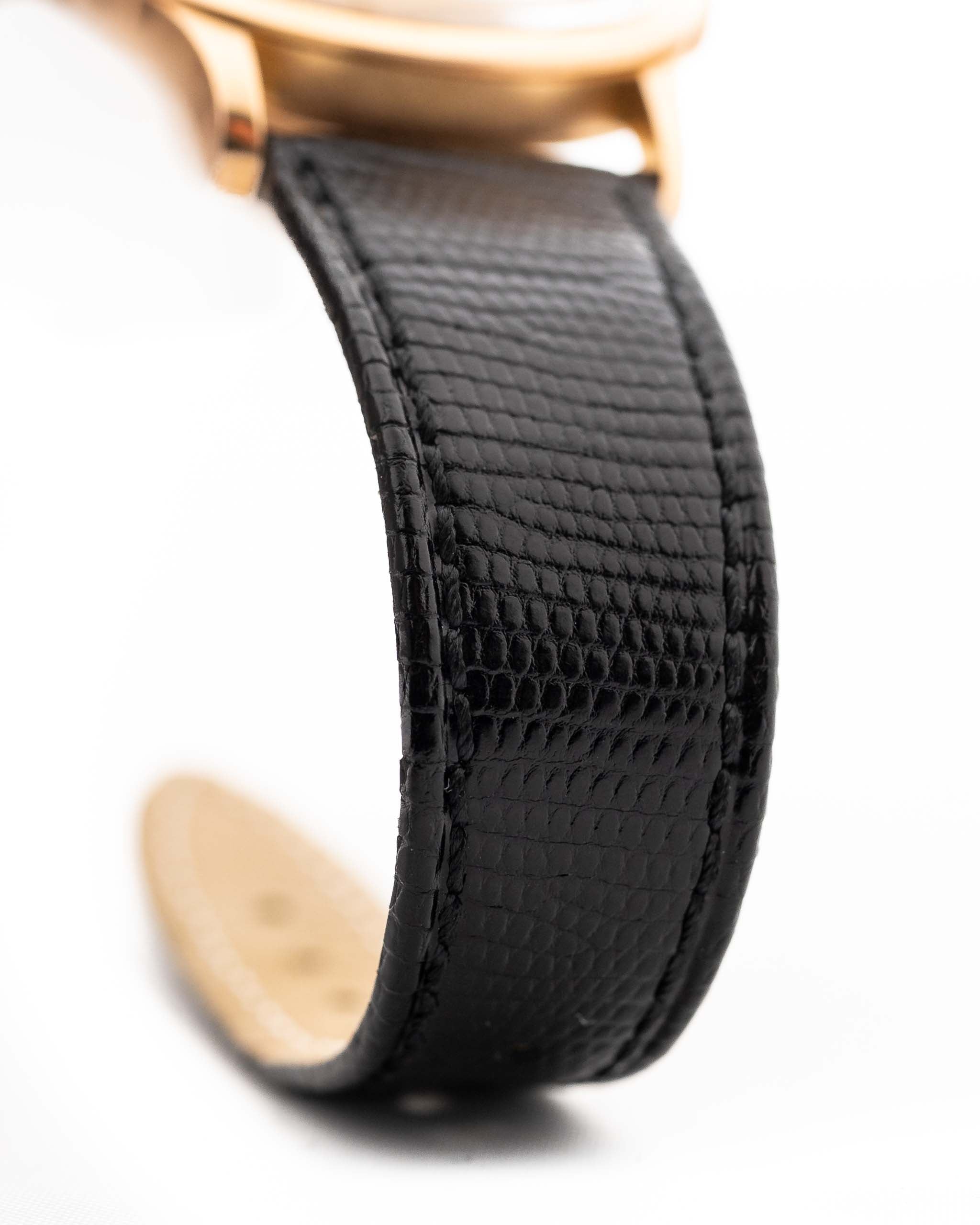 Vintage Vacheron Constantin 4217 Rose from the 1940s Leather Strap. 33.5mm with 18k Rose Gold Case, Manual Wind Cal. V454, Original Honey Dial and Leather Strap.
