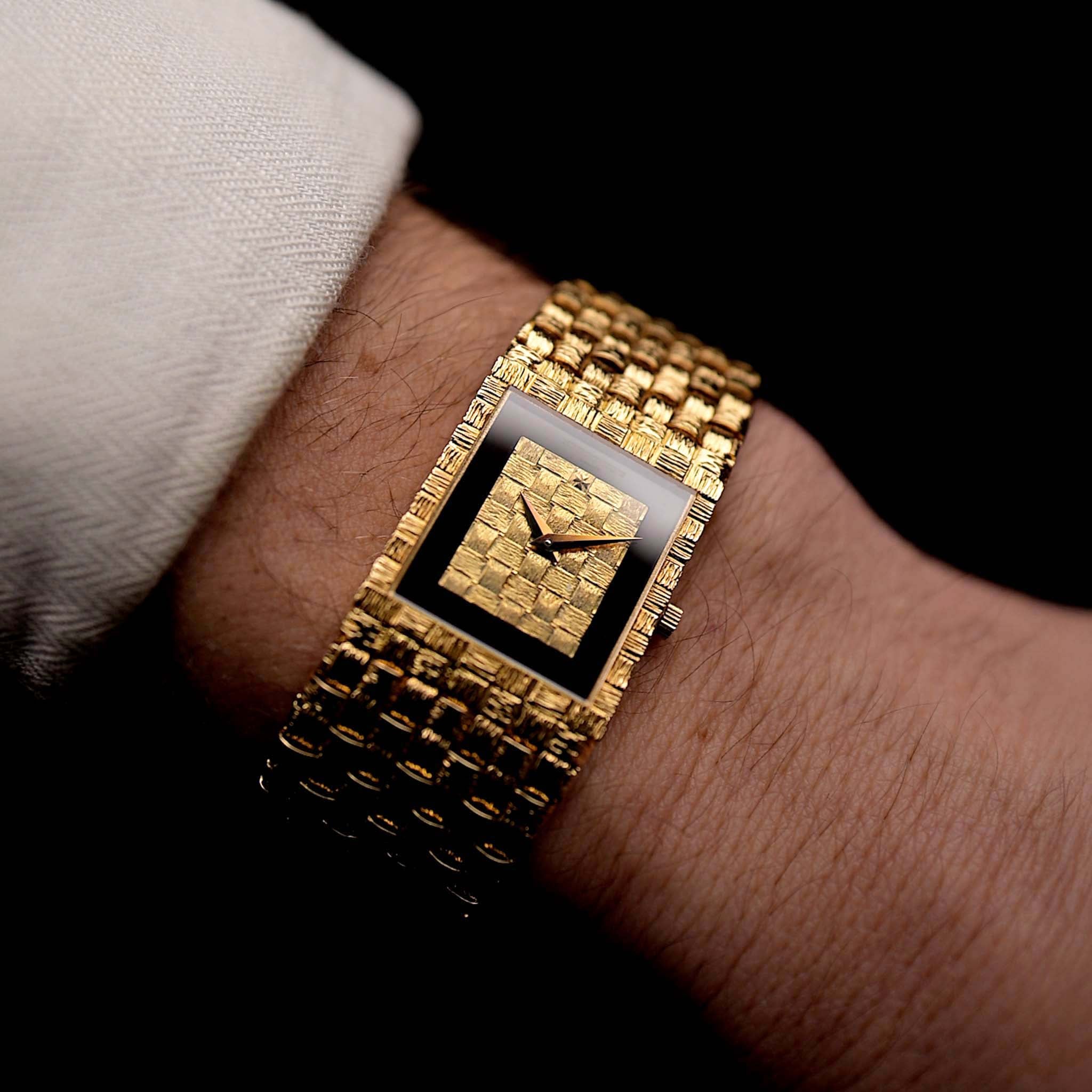 Vintage Vacheron Constantin 7186 Onyx Basket 1970s