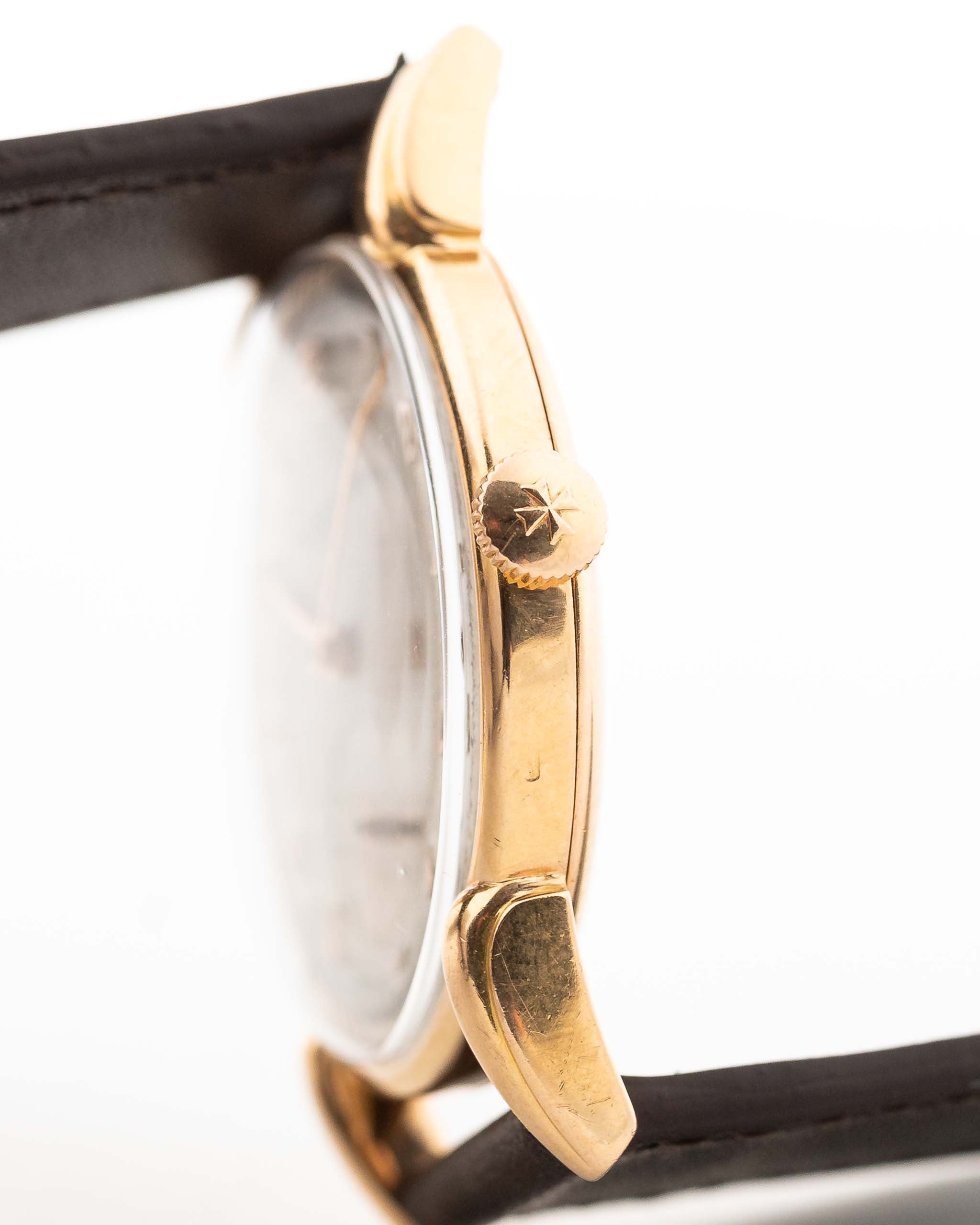 Vintage Vacheron Constantin Guilloche 18k Rose 1940s Case and crown