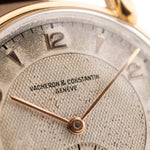 Vintage Vacheron Constantin Guilloche 18k Rose 1940s Dial Hands and markers