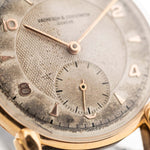 Vintage Vacheron Constantin Guilloche 18k Rose 1940s Dial