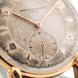 Vintage Vacheron Constantin Guilloche 18k Rose 1940s Dial