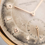 Vintage Vacheron Constantin Guilloche 18k Rose 1940s Dial