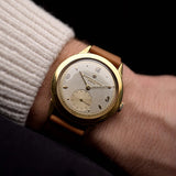 vacheron constantin watch - Vacheron Constantin Guilloché 4711 Sub Second 1950s - yellow gold case - Guilloché dial